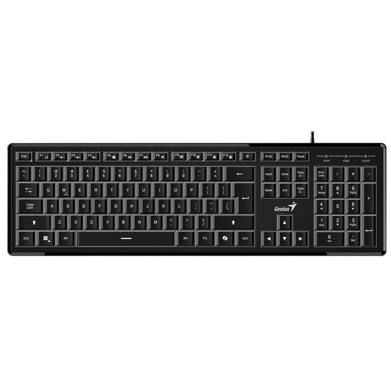 Genius SlimStar 820 Wired Illuminated AI Keyboard English (Boxed) — Buy in Cyprus with Fast Delivery