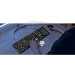 Genius SlimStar 820 Wired Illuminated AI Keyboard English (Boxed) — Buy in Cyprus with Fast Delivery