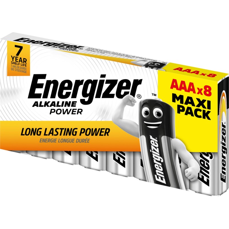 Buy Energizer Alkaline Power AAA Batteries - 8pcs in Cyprus, Nicosia, Limassol, Larnaka, Pafos