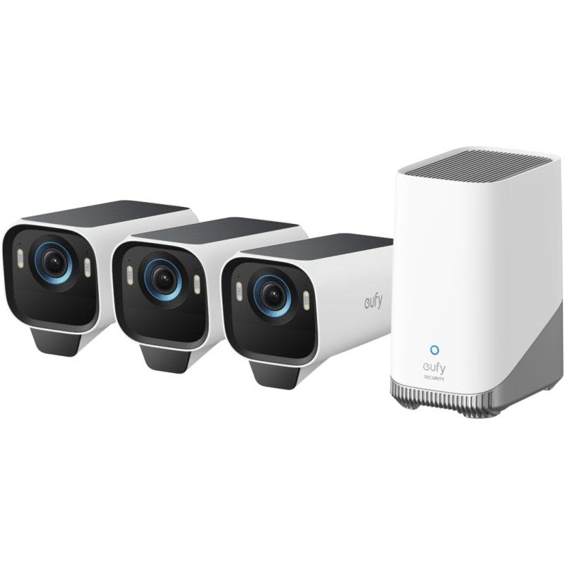 Buy Anker Eufy Security Camera Kit - eufyCam S3 Pro - 3Pack & Homebase3 in Cyprus, Nicosia, Limassol, Larnaka, Pafos