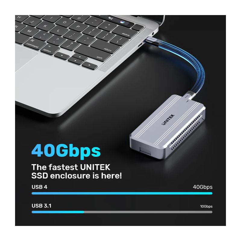 Buy Unitek USB-C NVME PCIe Enclosure - S1242A - USB 4.0 40Gbps w Cooling Fan in Cyprus, Nicosia, Limassol, Larnaka, Pafos