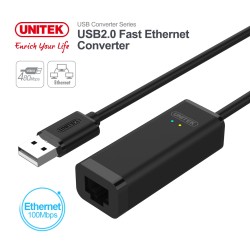 Buy Unitek USB2.0 Fast Ethernet Converter - Y-1468 - USB2.0 Fast Ethernet Converter in Cyprus, Nicosia, Limassol, Larnaka, Pafos