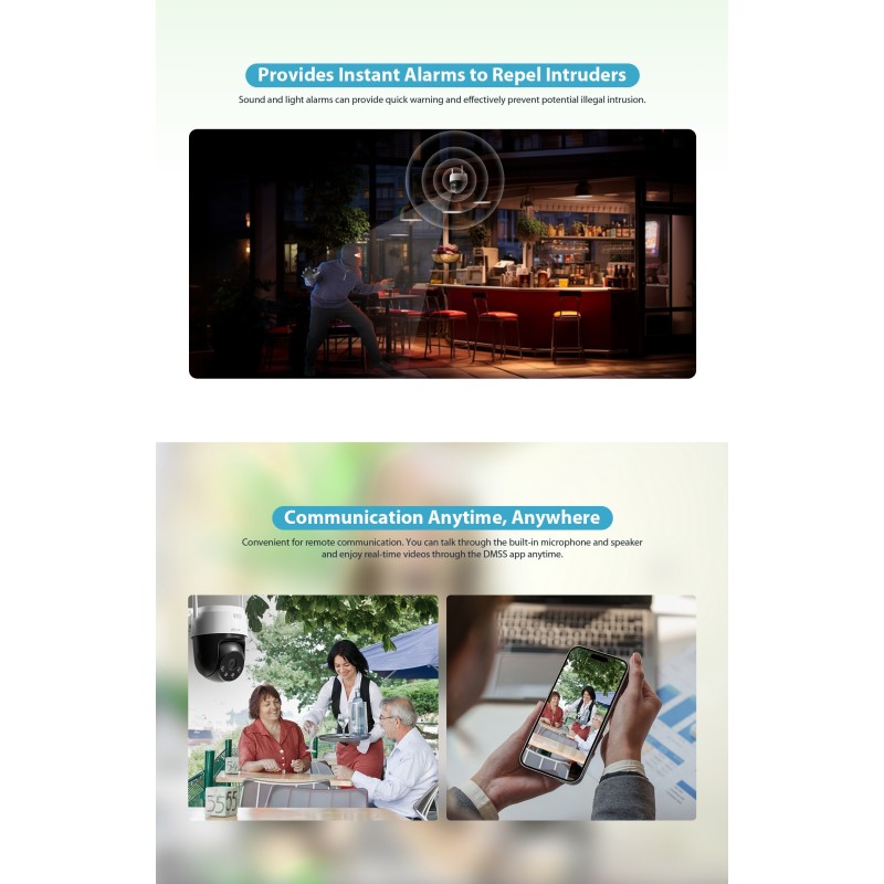 Buy Dahua IP 3.0MP 4.0mm Wifi PT Dome - P3AE-PV - Dual Illumination in Cyprus, Nicosia, Limassol, Larnaka, Pafos