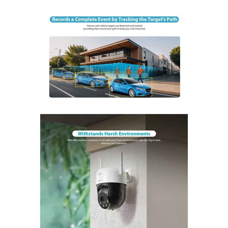 Buy Dahua IP 3.0MP 4.0mm Wifi PT Dome - P3AE-PV - Dual Illumination in Cyprus, Nicosia, Limassol, Larnaka, Pafos