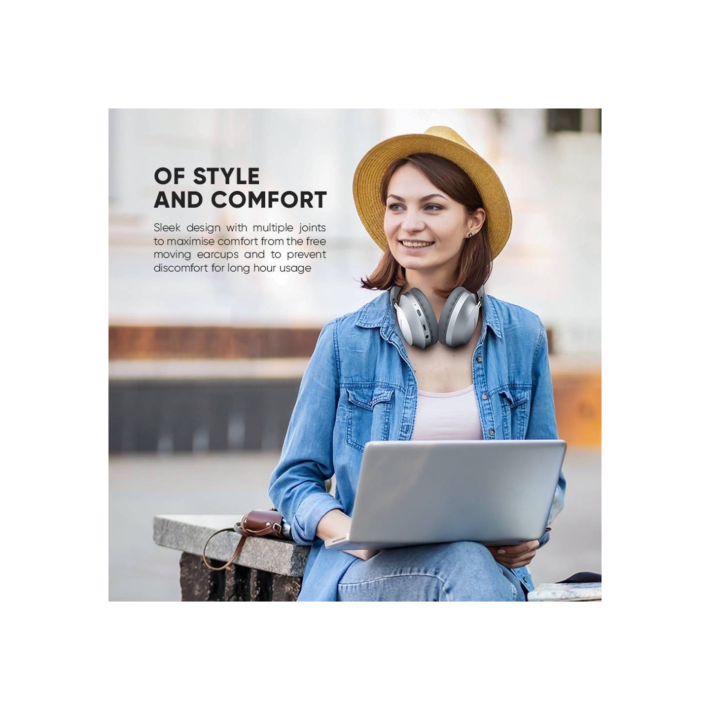 SonicGear Headphones Bluetooth AIRPHONE - DNC3000 - Champagne Gold — Buy in Cyprus with Fast Delivery