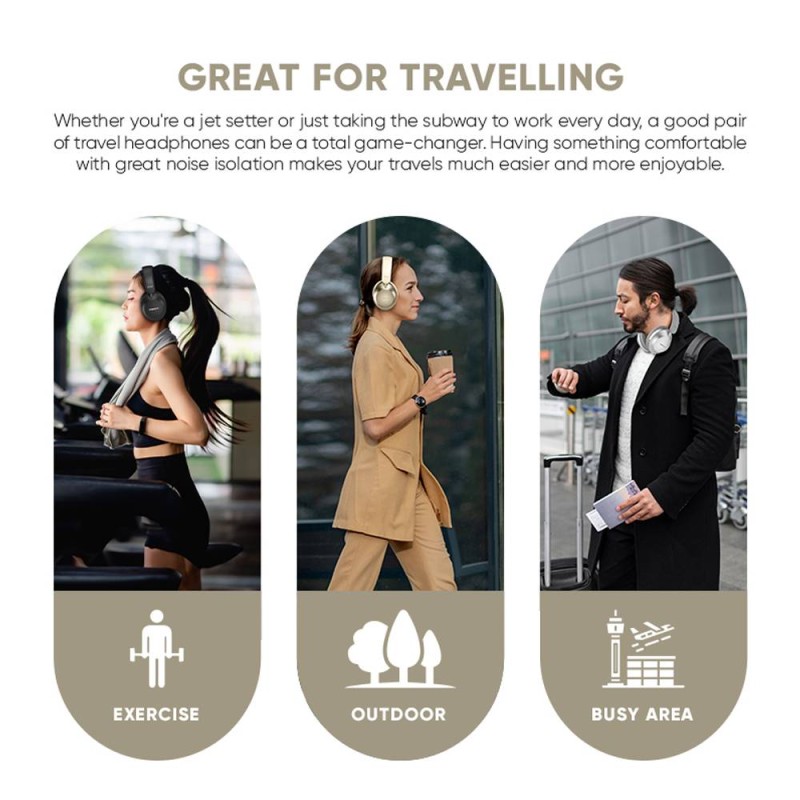 Buy SonicGear Headphones Bluetooth AIRPHONE - DNC3000 - Champagne Gold in Cyprus, Nicosia, Limassol, Larnaka, Pafos