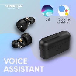 Buy SonicGear HYPERBASS Earphones - TWS 7 - Dual Driver, Sweatproof, Black in Cyprus, Nicosia, Limassol, Larnaka, Pafos