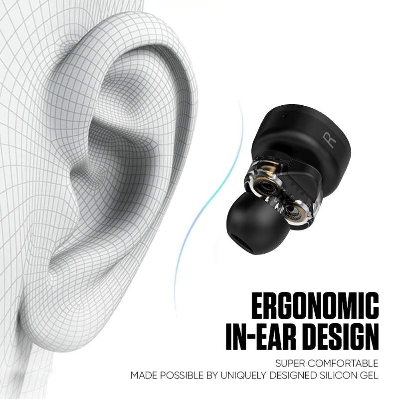 Buy SonicGear HYPERBASS Earphones - TWS 7 - Dual Driver, Sweatproof, Black in Cyprus, Nicosia, Limassol, Larnaka, Pafos