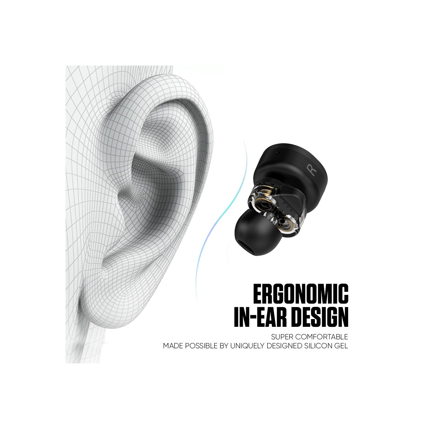 SonicGear HYPERBASS Earphones - TWS 7 - Dual Driver, Sweatproof, Black — Buy in Cyprus with Fast Delivery