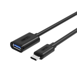 Buy Unitek USB3.1 USB-C Male to USB-A Female Extension Cable - Y-C476BK - 20cm in Cyprus, Nicosia, Limassol, Larnaka, Pafos