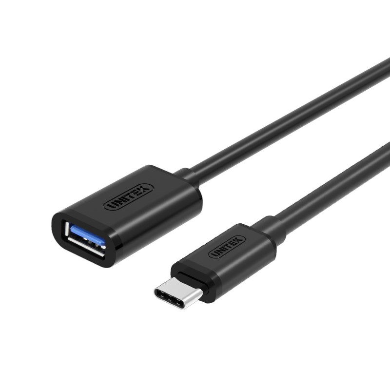 Buy Unitek USB3.1 USB-C Male to USB-A Female Extension Cable - Y-C476BK - 20cm in Cyprus, Nicosia, Limassol, Larnaka, Pafos