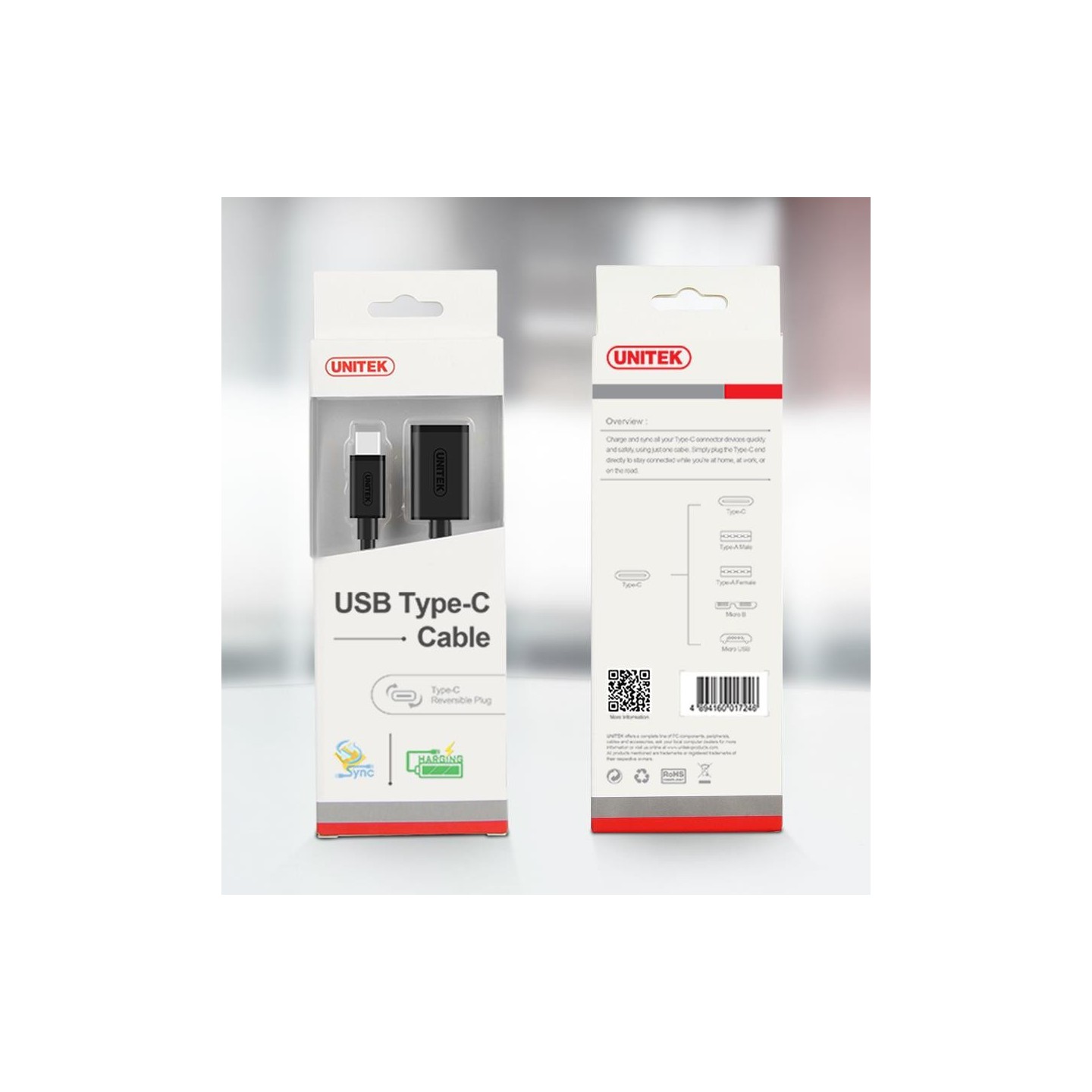 Unitek USB3.1 USB-C Male to USB-A Female Extension Cable - Y-C476BK - 20cm — Buy in Cyprus with Fast Delivery