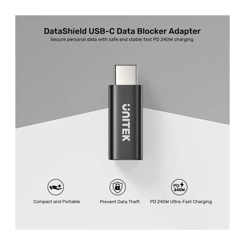 Buy Unitek USB-C Data Blocker - A1055A - 48V5A (2 pack) in Cyprus, Nicosia, Limassol, Larnaka, Pafos