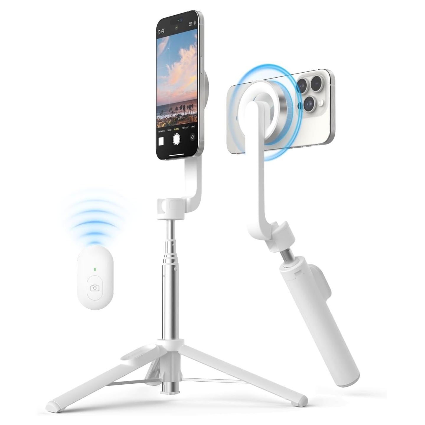 Baseus TechShot Series Aluminium Selfie Stick - Extendable up to 61cm - White — Buy in Cyprus with Fast Delivery