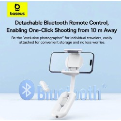 Buy Baseus TechShot Series Aluminium Selfie Stick - Extendable up to 61cm - White in Cyprus, Nicosia, Limassol, Larnaka, Pafos