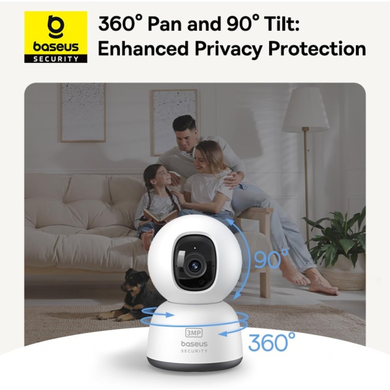 Buy Baseus Security - P1 Lite - Indoor Camera 2K White EU in Cyprus, Nicosia, Limassol, Larnaka, Pafos