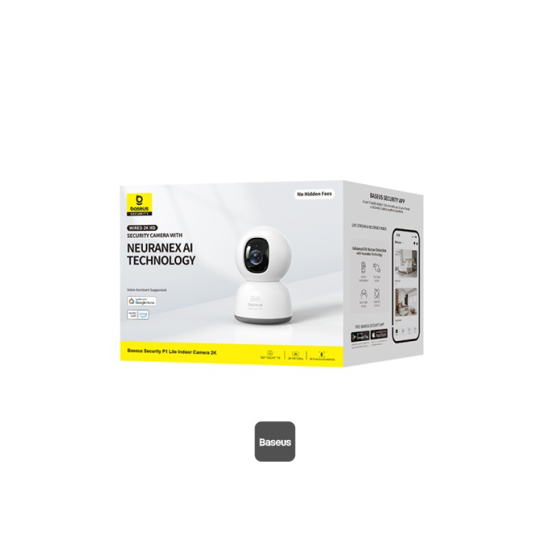 Buy Baseus Security - P1 Lite - Indoor Camera 2K White EU in Cyprus, Nicosia, Limassol, Larnaka, Pafos