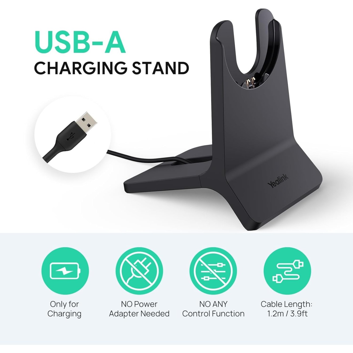 Yealink Headset Charging Stand - BHC70 - for BH70 WH64 with USB Connection — Buy in Cyprus with Fast Delivery