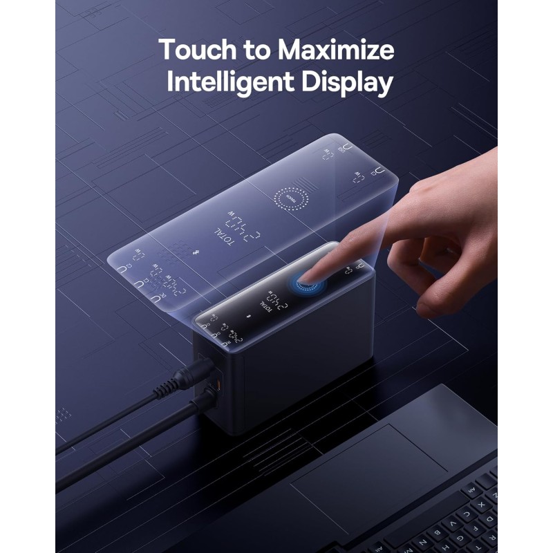 Buy Baseus Desktop Charger 240W 3C+U+DC Touch Display & App Control incl 240W Ch... in Cyprus, Nicosia, Limassol, Larnaka, Pafos