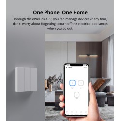 Buy Sonoff Matter WiFi Smart Wall Mechanical Switch 1-Button White - M5 - Matter... in Cyprus, Nicosia, Limassol, Larnaka, Pafos
