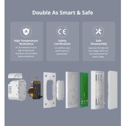Buy Sonoff Matter WiFi Smart Wall Mechanical Switch 1-Button White - M5 - Matter... in Cyprus, Nicosia, Limassol, Larnaka, Pafos