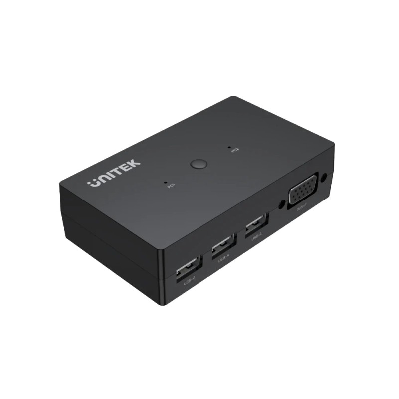 Unitek VGA KVM Switch - U-8709ABK - 2In1Out, 3-Port USB2.0 Hub — Buy in Cyprus with Fast Delivery