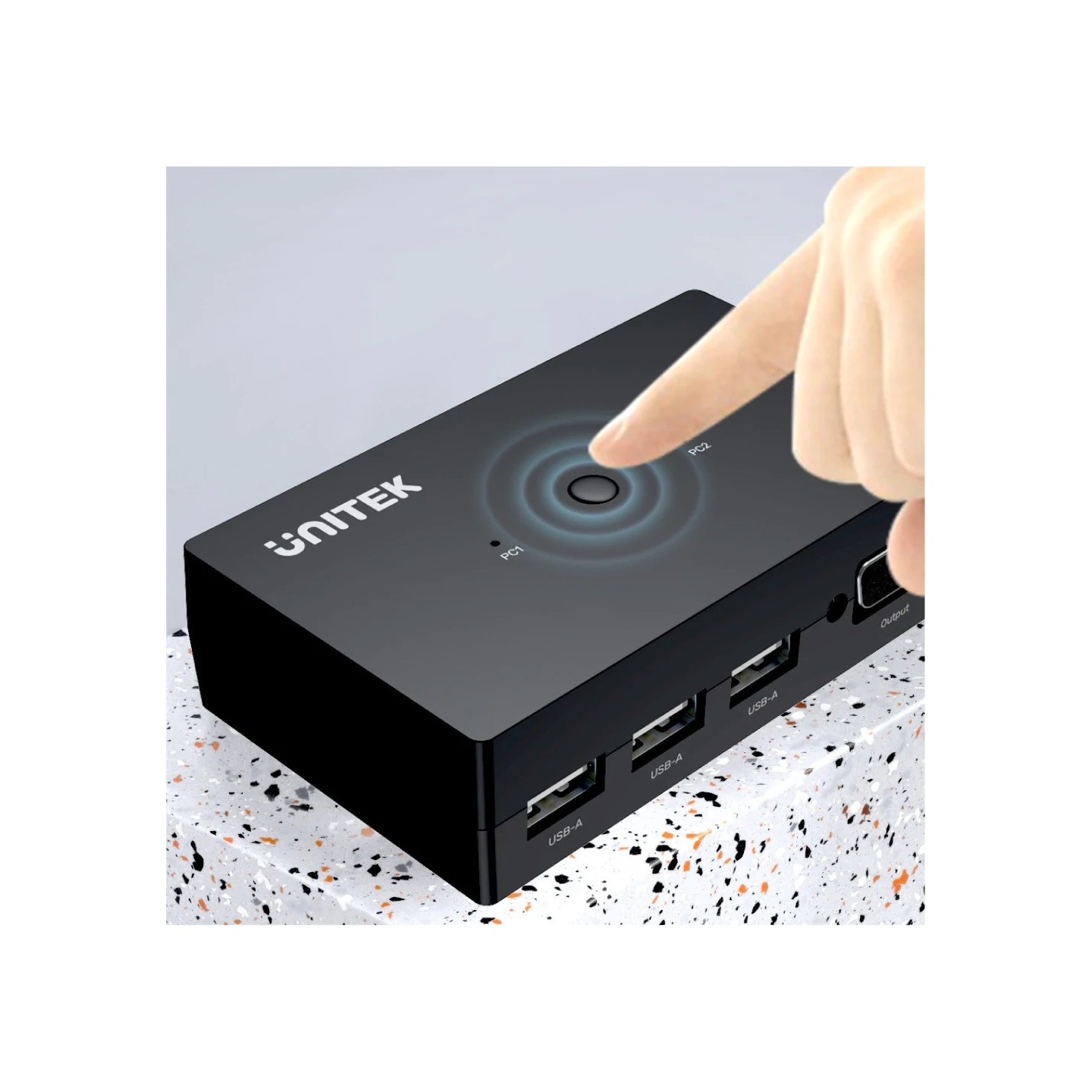 Unitek VGA KVM Switch - U-8709ABK - 2In1Out, 3-Port USB2.0 Hub — Buy in Cyprus with Fast Delivery