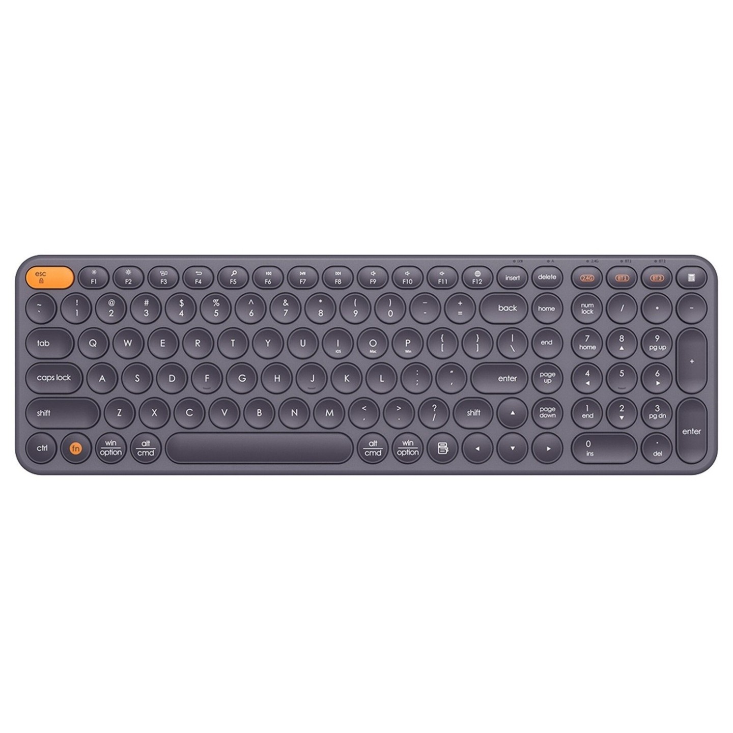 Baseus K01B Wireless Tri-Mode Keyboard Frosted Gray - 105 Keys (Boxed) — Buy in Cyprus with Fast Delivery