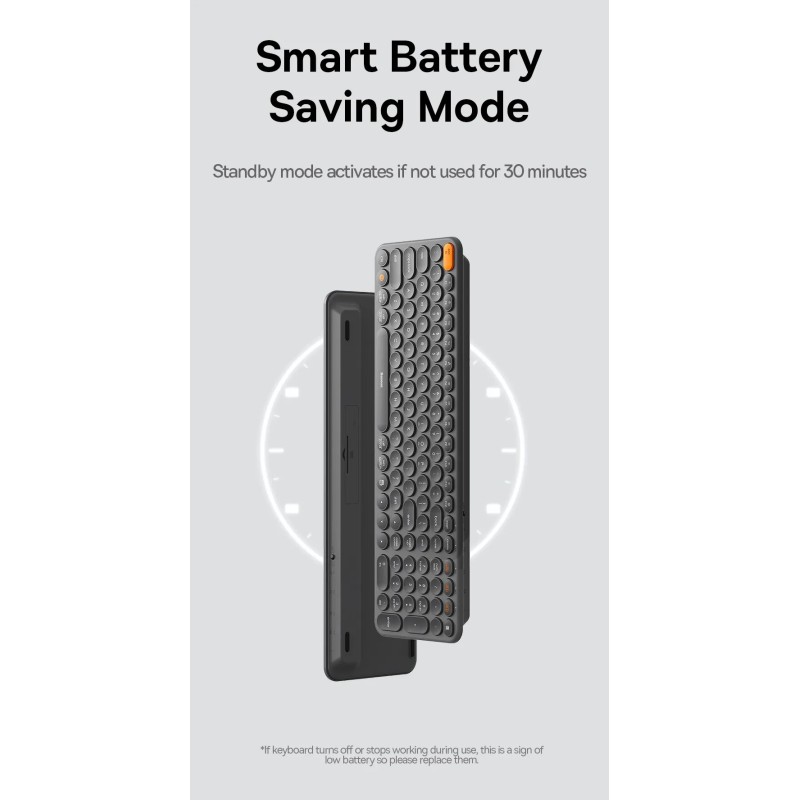 Buy Baseus Wireless Tri-Mode Keyboard Frosted Gray - K01B - Wireless Tri-Mode Ke... in Cyprus, Nicosia, Limassol, Larnaka, Pafos