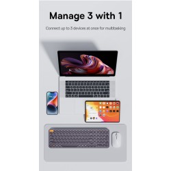 Baseus K01B Wireless Tri-Mode Keyboard Frosted Gray - 105 Keys (Boxed) — Buy in Cyprus with Fast Delivery