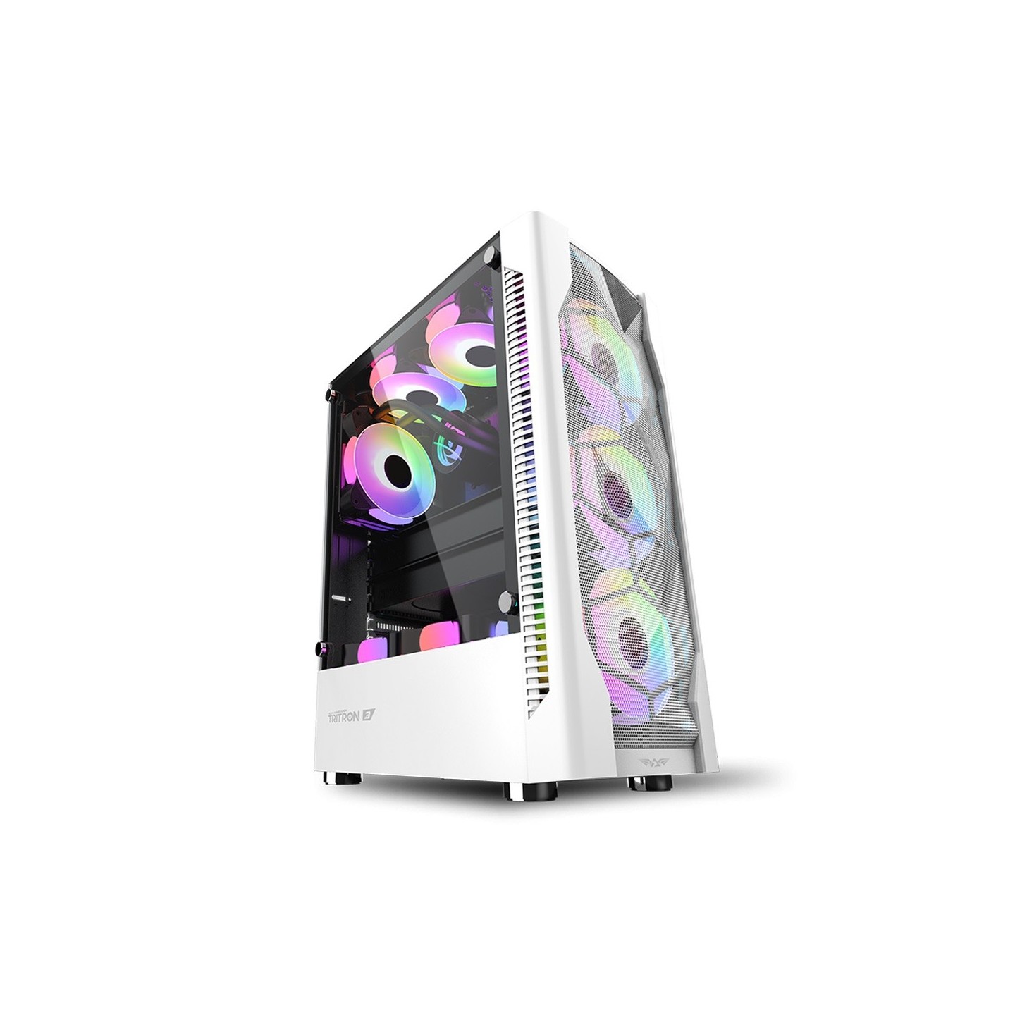Armaggeddon Gaming Case TRITRON 3 ATX 3xARGB White (Boxed) — Buy in Cyprus with Fast Delivery