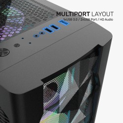 Armaggeddon Gaming Case TRITRON 3 ATX 3xARGB White (Boxed) — Buy in Cyprus with Fast Delivery