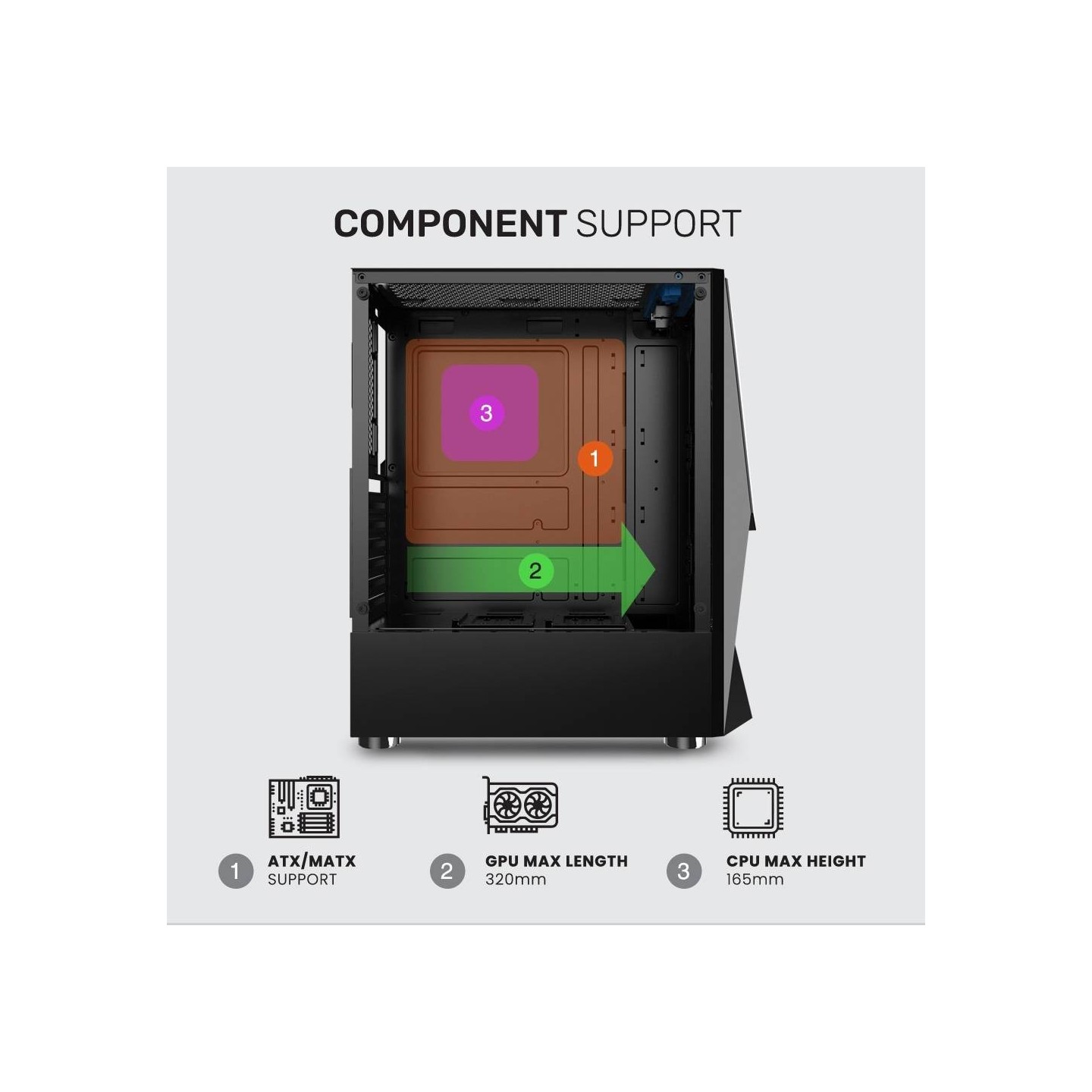 Armaggeddon Gaming Case TRITRON 3 ATX 3xARGB White (Boxed) — Buy in Cyprus with Fast Delivery