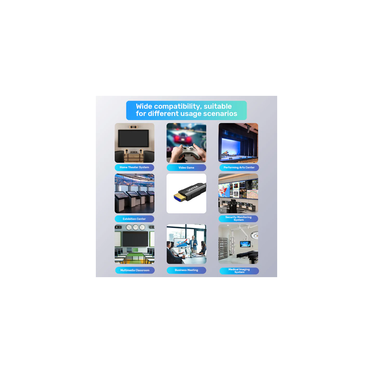 Unitek Active Optical Ultrapro SPC HDMI 2.0 30.0m - C11072BK-30M - HDMI 2.0, 30.0m, Active Optical, Ultrapro, SPC