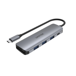 Buy Unitek Hub - H1107C - Alum Type-C Hub 3x USB3.1 SD PD100W Space Grey in Cyprus, Nicosia, Limassol, Larnaka, Pafos
