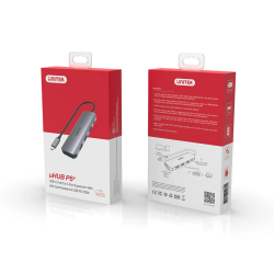 Unitek H1107C USB-C Hub 3x USB 5Gbps + SD/MicroSD + 100W PD | Space Grey — Armenius Store Cyprus