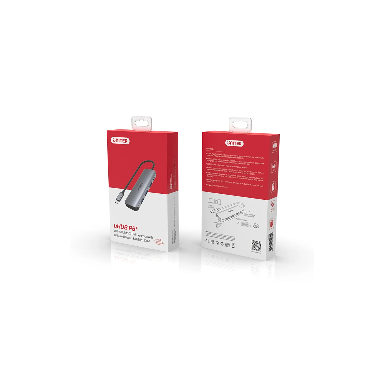 Unitek H1107C USB-C Hub – 3x USB-A 5Gbps PD100W | Armenius Store