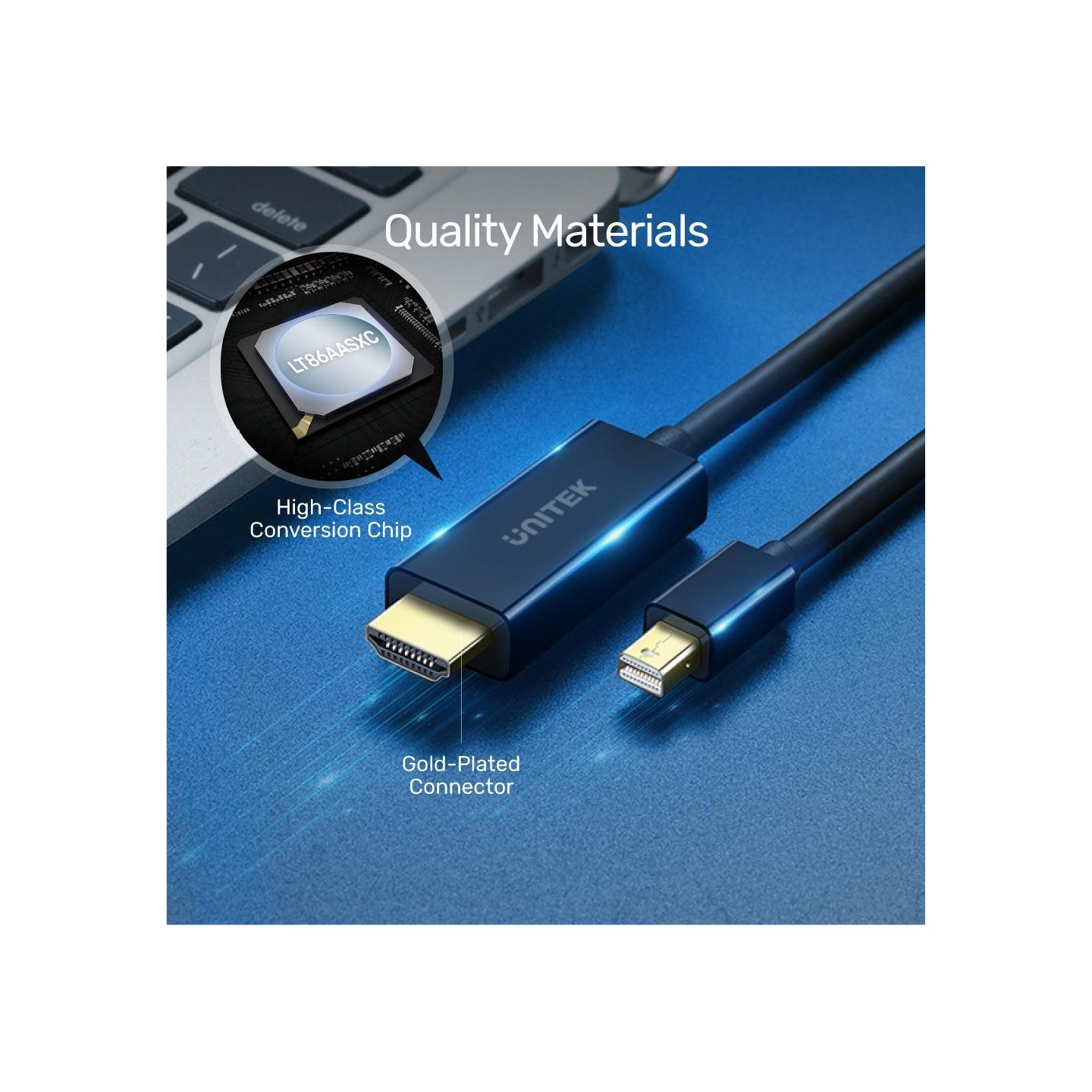 Unitek Mini DP to 4K HDMI Cable - V1152A - 2.0m — Buy in Cyprus with Fast Delivery