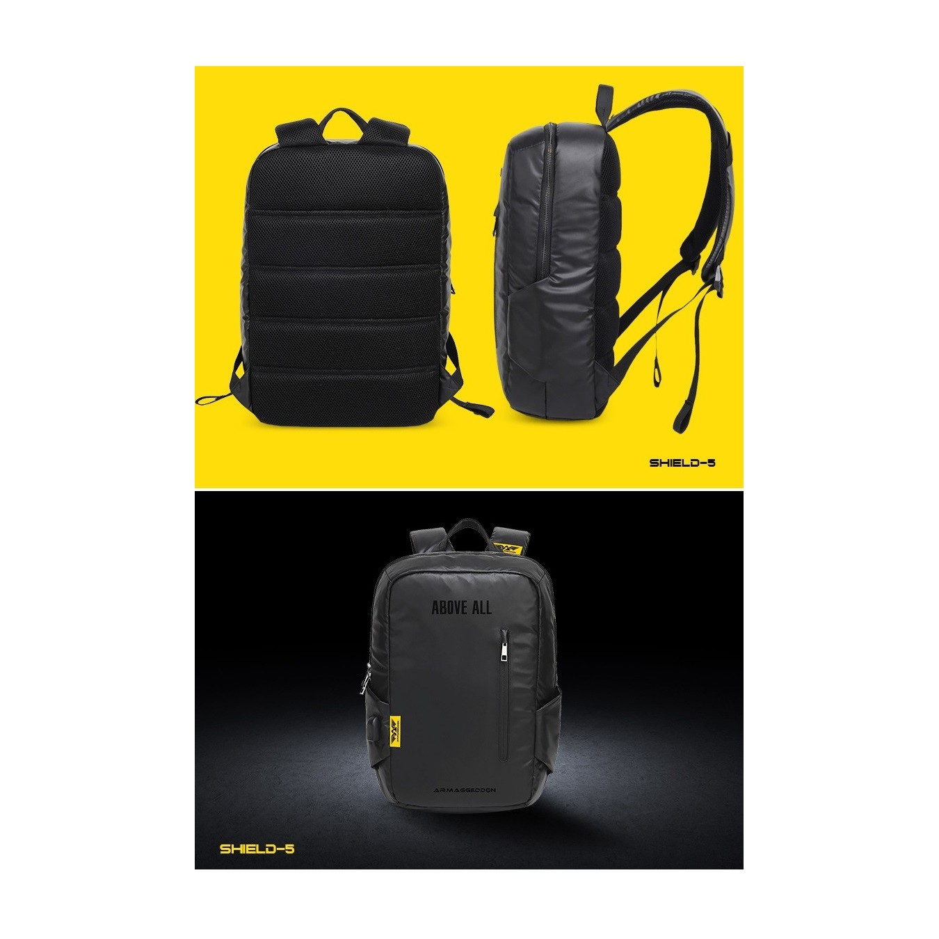 Armaggeddon SHIELD 5 Anti-Theft Gaming Backpack – Waterproof USB Port | Armenius Store