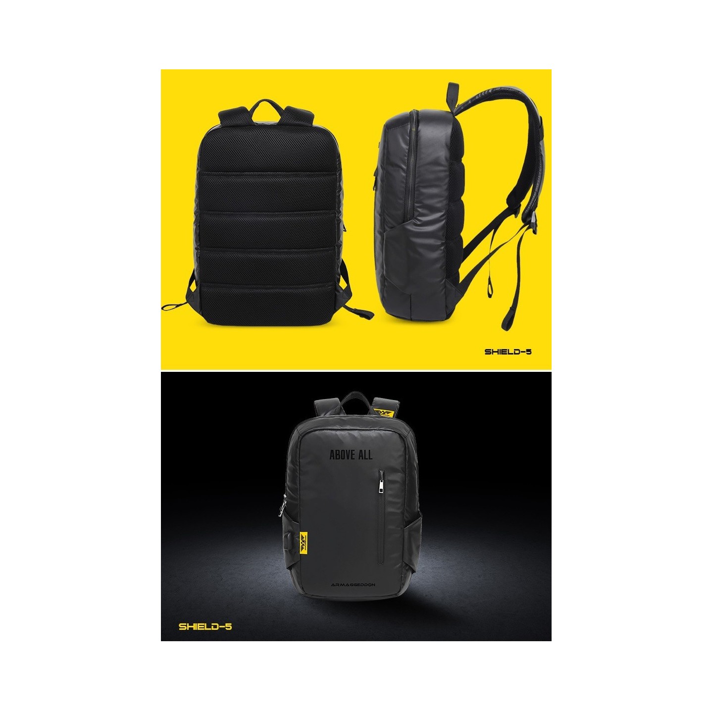 Armaggeddon Anti-Theft Gaming Bag - SHIELD 5 - Black — Buy in Cyprus with Fast Delivery
