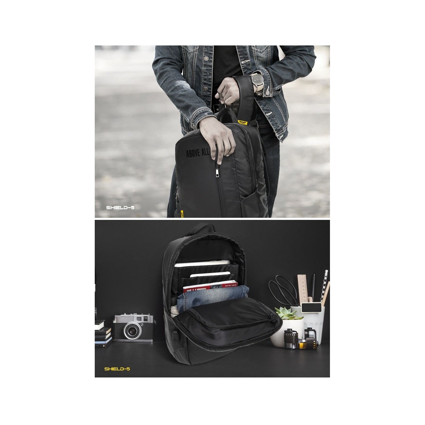 Armaggeddon Anti-Theft Gaming Bag - SHIELD 5 - Black — Buy in Cyprus with Fast Delivery