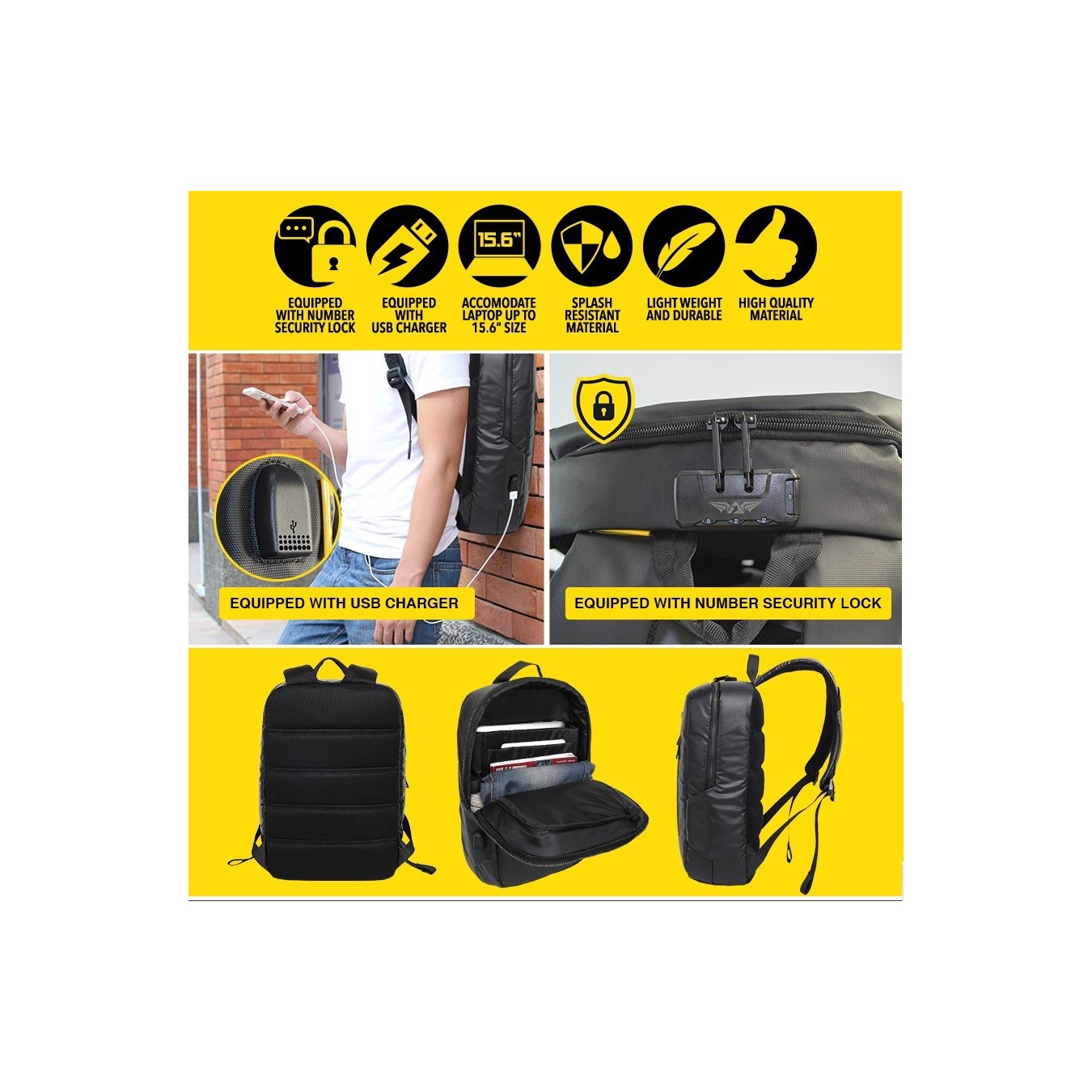 Armaggeddon SHIELD 5 Anti-Theft Gaming Backpack – Waterproof USB Port | Armenius Store
