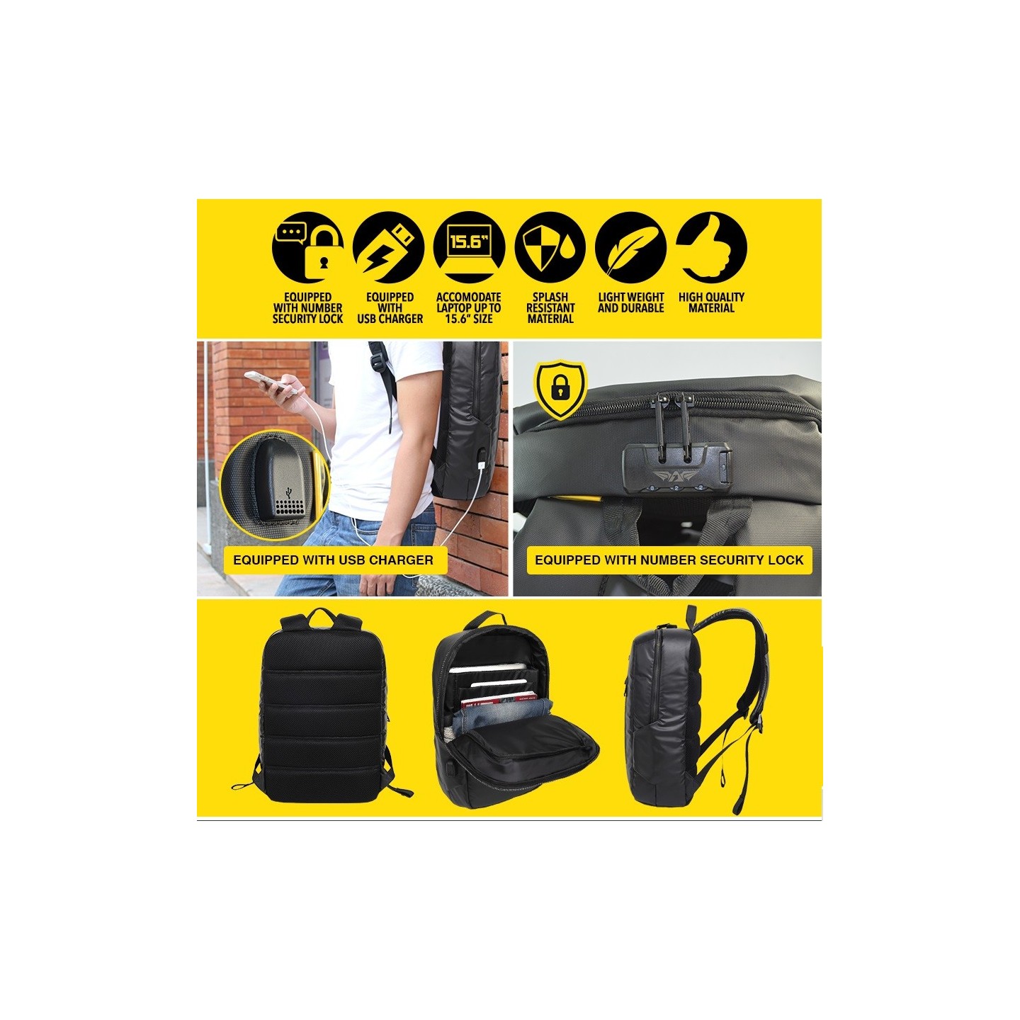 Armaggeddon Anti-Theft Gaming Bag - SHIELD 5 - Black — Buy in Cyprus with Fast Delivery