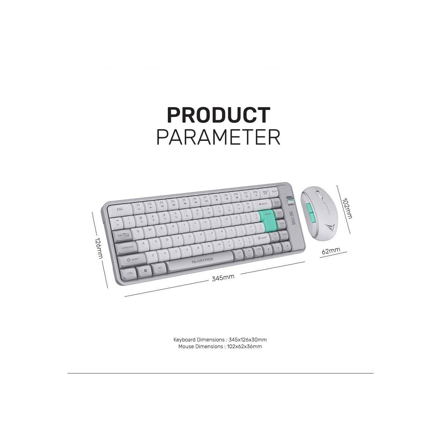 Alcatroz Tetriz Air 300C 84-Key Wireless Combo BT5.3/2.4G - ALC-TETRIZ-AIR-300C (Boxed) — Buy in Cyprus with Fast Delivery