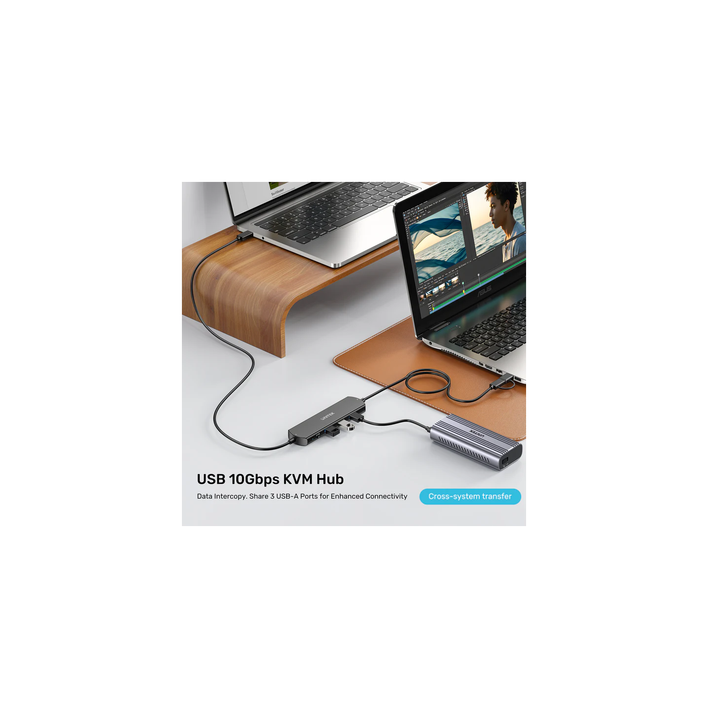 Unitek USB-C Hub - U1344A - 10Gbps for Data Intercopy 3 USB-A Ports — Buy in Cyprus with Fast Delivery