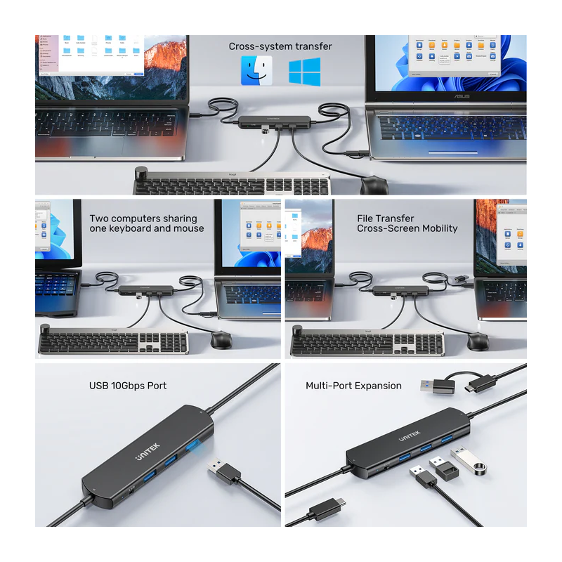 Buy Unitek USB-C Hub - U1344A - 10Gbps for Data Intercopy 3 USB-A Ports in Cyprus, Nicosia, Limassol, Larnaka, Pafos