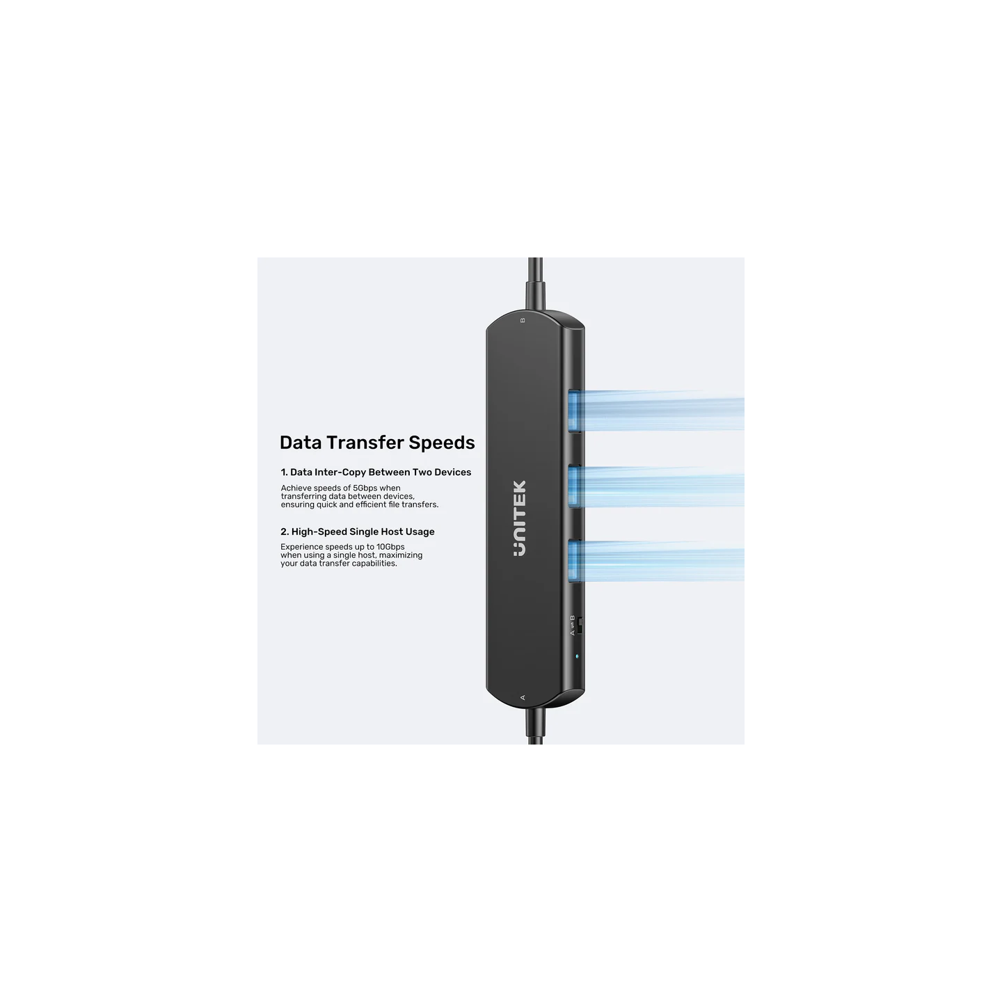 Unitek USB-C Hub - U1344A - 10Gbps for Data Intercopy 3 USB-A Ports — Buy in Cyprus with Fast Delivery