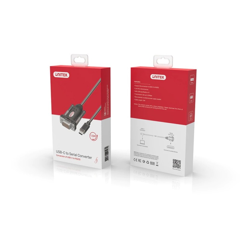 Buy Unitek Converter USB-C 1.1 to RS232 Serial - Y-1105K - USB-C 1.1 to RS232 Se... in Cyprus, Nicosia, Limassol, Larnaka, Pafos