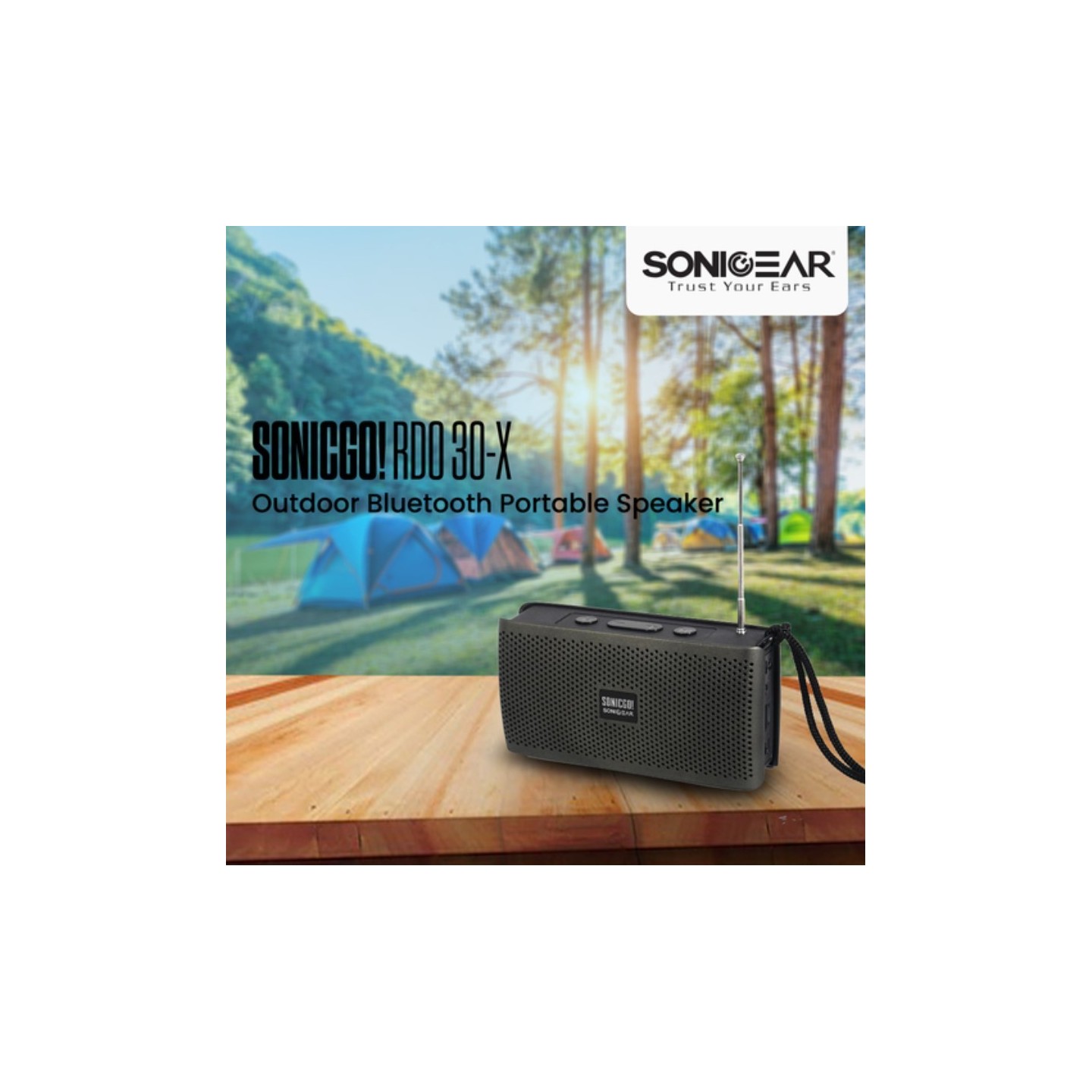 SonicGear SONICGO! Portable BT FM USB Speaker - RDO30-X - Black — Buy in Cyprus with Fast Delivery