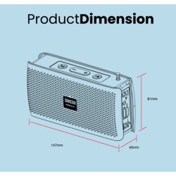 Buy SonicGear SONICGO! Portable BT FM USB Speaker - RDO30-X - Black in Cyprus, Nicosia, Limassol, Larnaka, Pafos